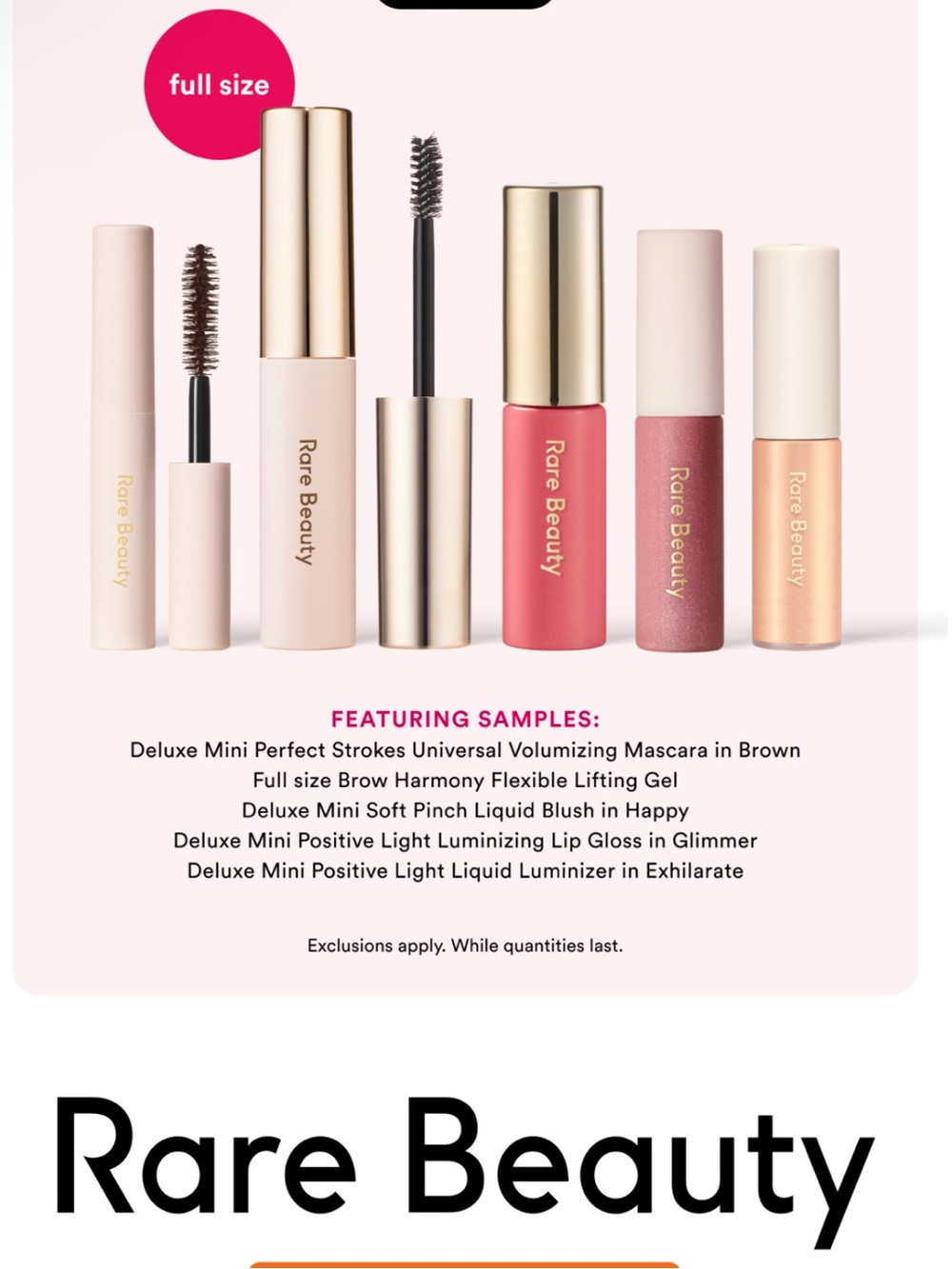 New! Bundle of rare beauty products